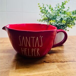 Rae Dunn Red "Santa's Helper" Holiday Mixing Bowl
